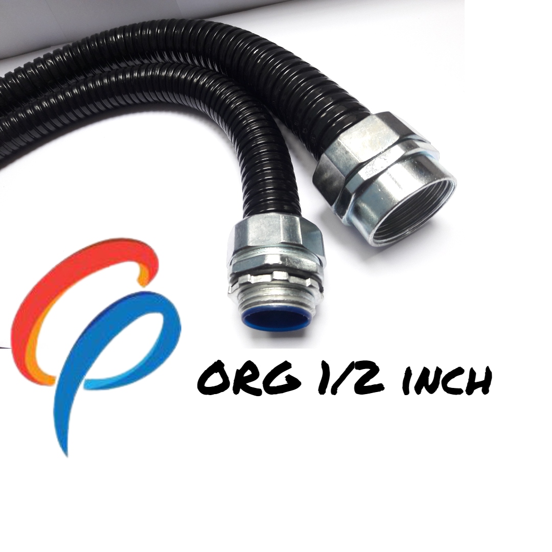 Ống ruột gà lõi thép bọc nhựa PVC phi 1/2 inch