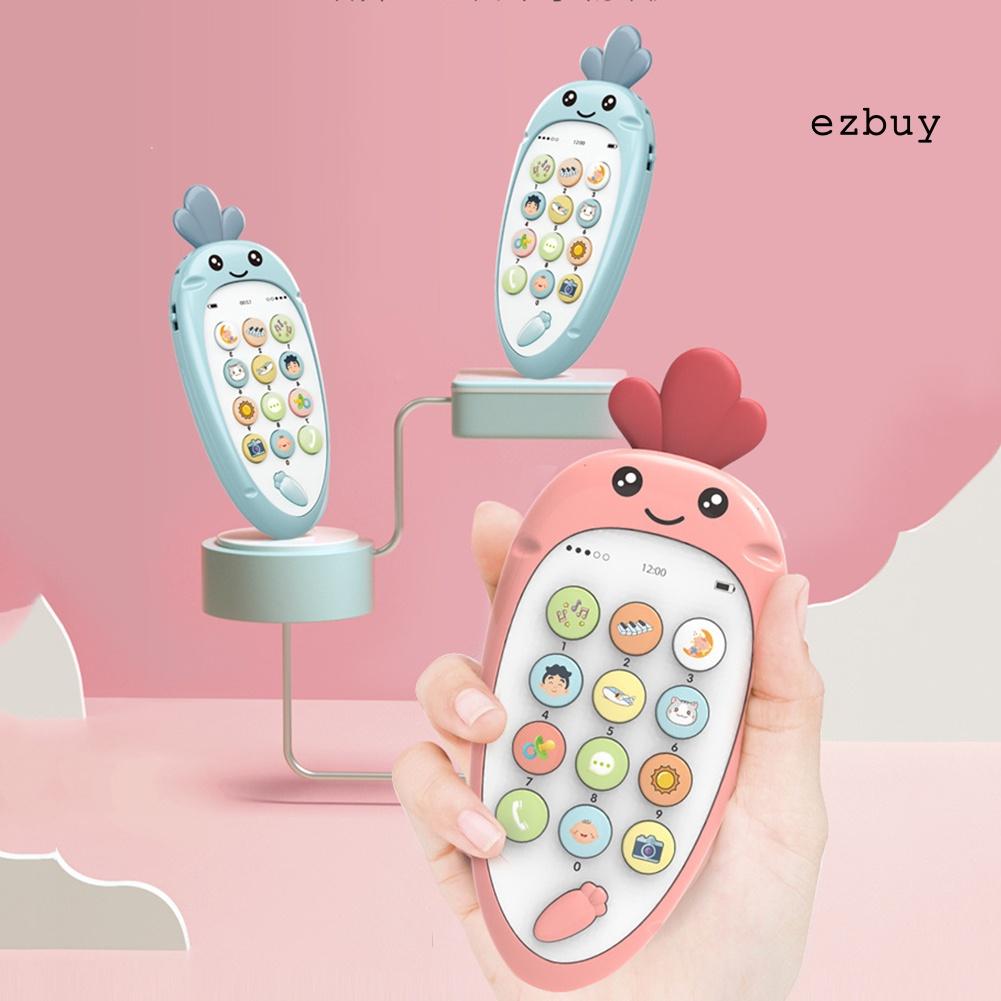 EY-Carrot Shape Simulation English Music Mobile Phone Baby Education Teething Toy