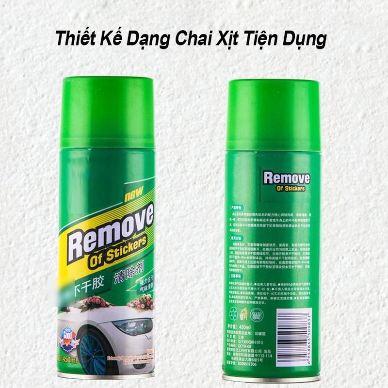 Chai Xịt Tẩy Vết Keo Dán, Decal Oto, Nhựa Cây Sticker Remove 450ml