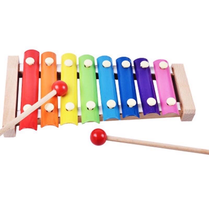 Đàn gõ 8 thanh xylophone cho bé- Đồ chơi gỗ thông minh