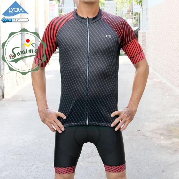 Bộ quần áo đi xe đạp size XL cho Nam - Quần áo LYCRA quần bỉm gel