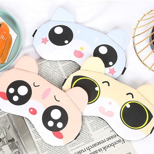Miếng bịt mắt ngủ hình mèo cute kèm túi gel làm nóng/lạnh