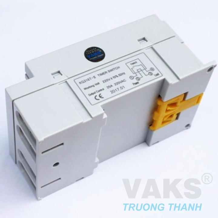 Công Tắc Hẹn Giờ 17 Chương Trình VAKS Electron Timer KG316T-II 220V AC, 25A, Có Phím Khóa.