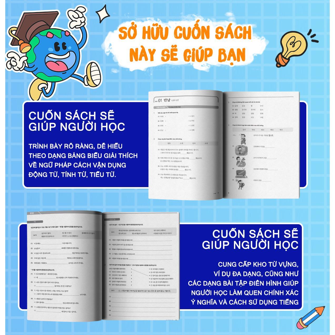 Sách - Bài Tập Tiếng Hàn Tổng Hợp Cao Cấp 5 - Luyện Càng Nhiều Nhớ Càng Lâu - MCBooks