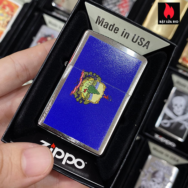 Bật Lửa Zippo 200 Vermont Flag Design