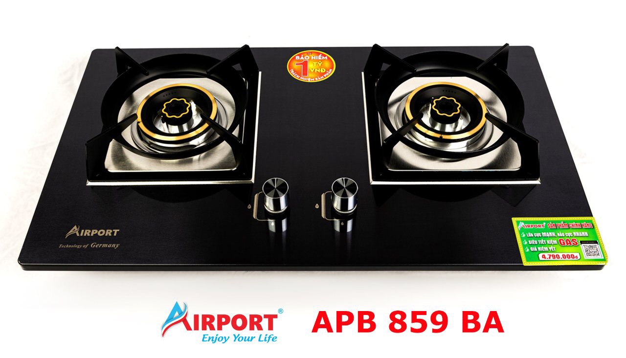 Tặng máy lọc không khí khi mua bếp gas âm cao cấp AirPort - APB 859 BA hàng chính hãng