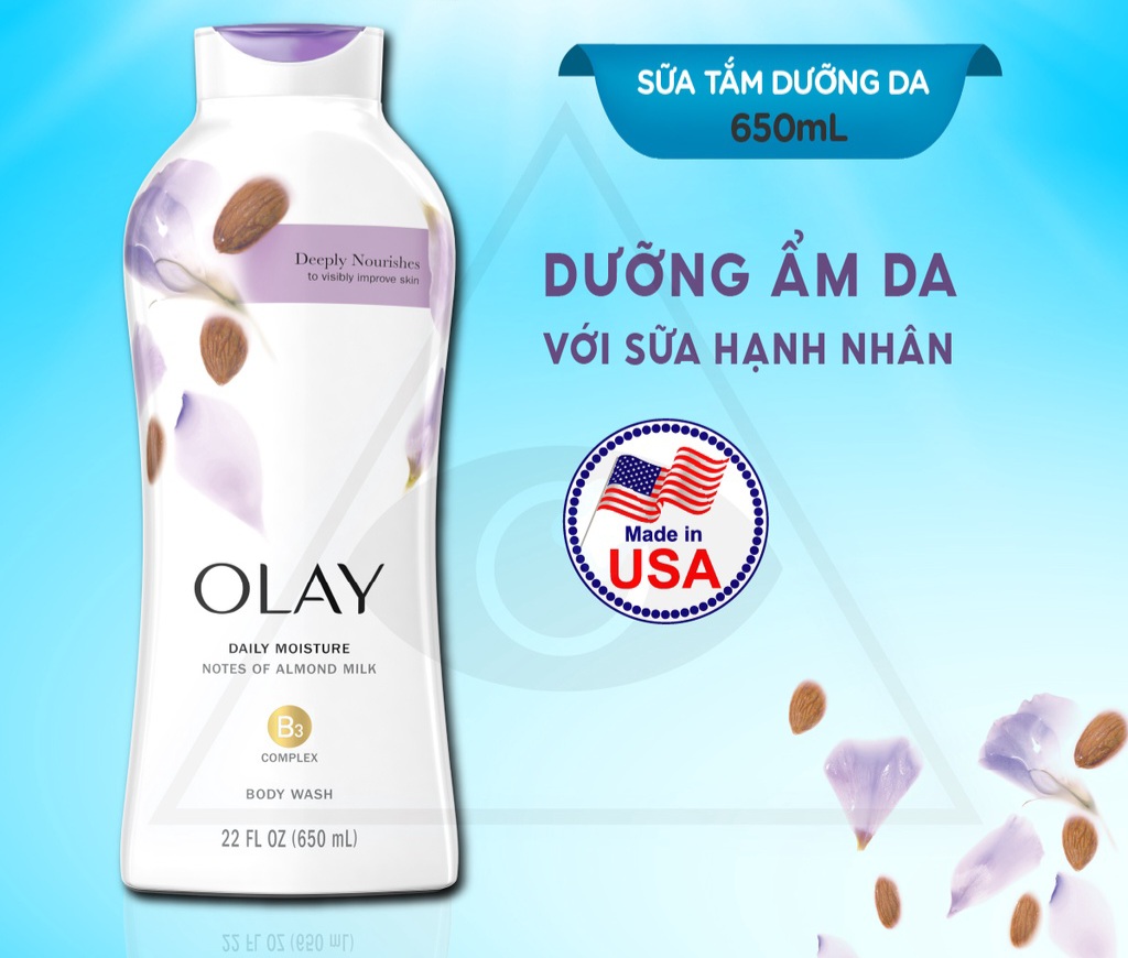 Sữa Tắm Olay Notes Of  Almono Milk 650ml - USA