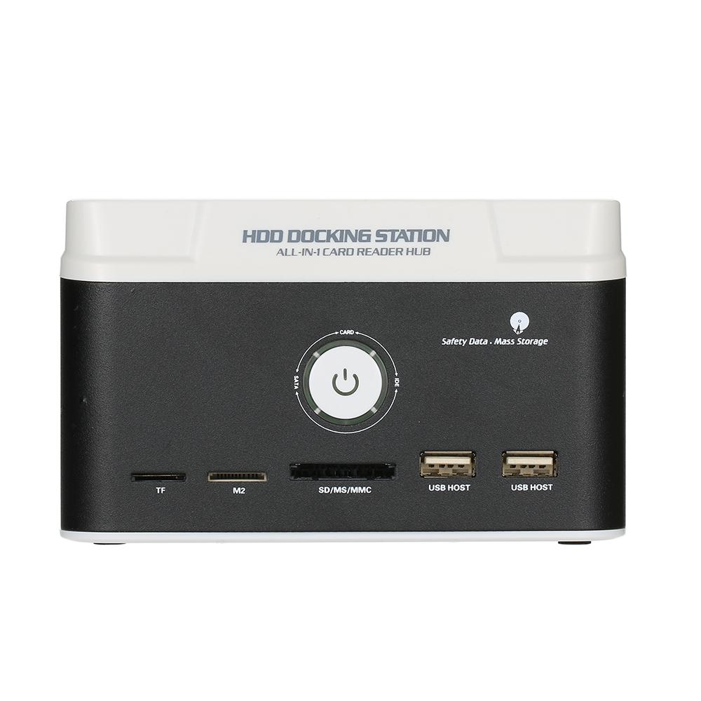 Ổ cứng gắn ngoài Đa chức năng 2,5 "/ 3,5" USB 2.0 sang SATA IDE Đầu đọc thẻ 2.0 Hub với OTB