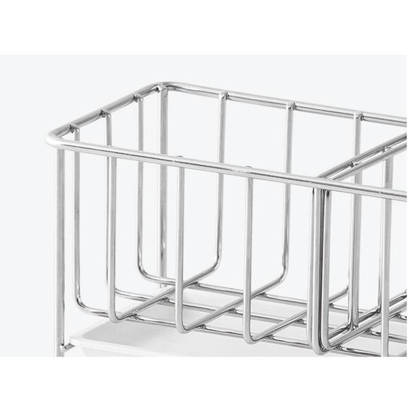 Kitchen Sponge Holder Drainer Basket Brush Soap Holder Caddy Organizer