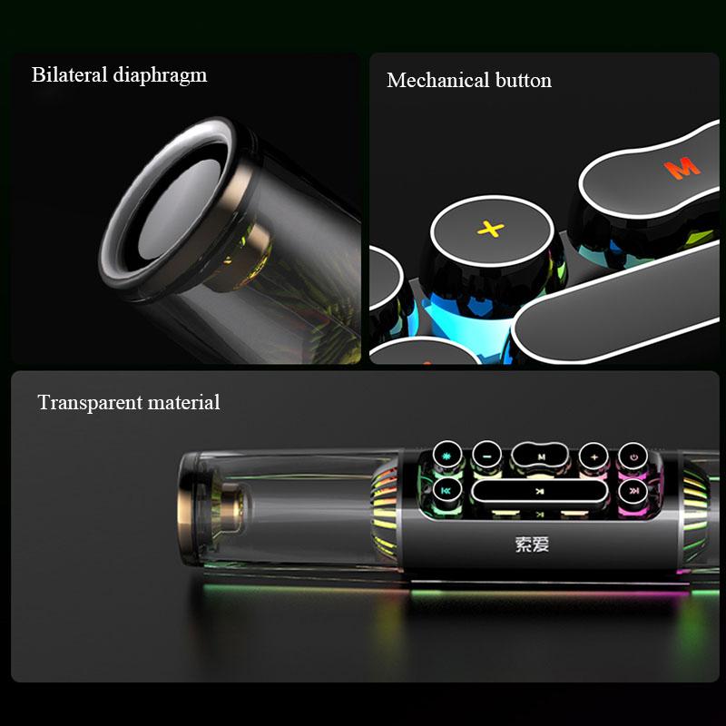 Soaiy Sh19 Bluetooth loa công suất cao loa chơi game RGB Cột không dây Subwater