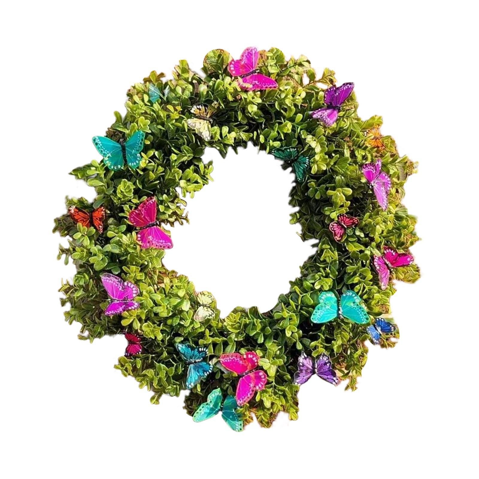 Artificial Spring Summer Wreath Front Door Spring Flower Wreath for Farmhouse Decoration