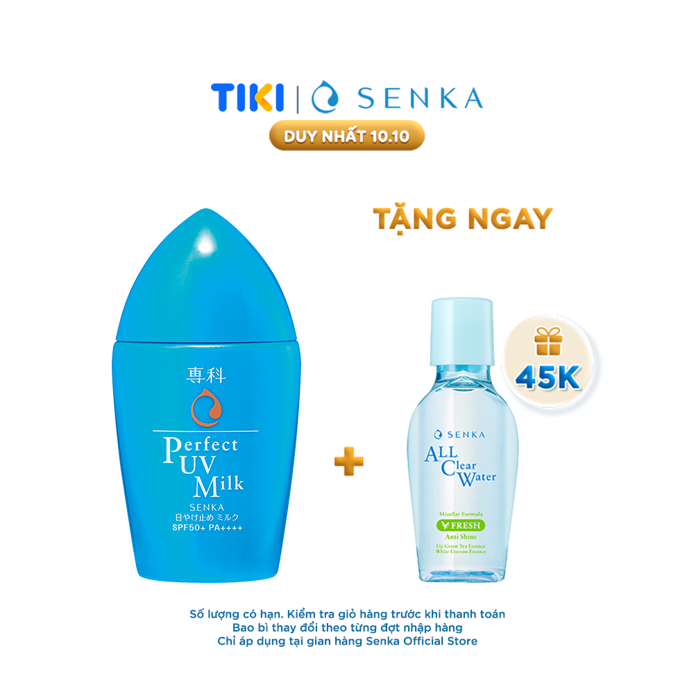 Kem Chống Nắng Dạng Sữa Senka Perfect UV Milk SPF 50+, PA++++ 41095