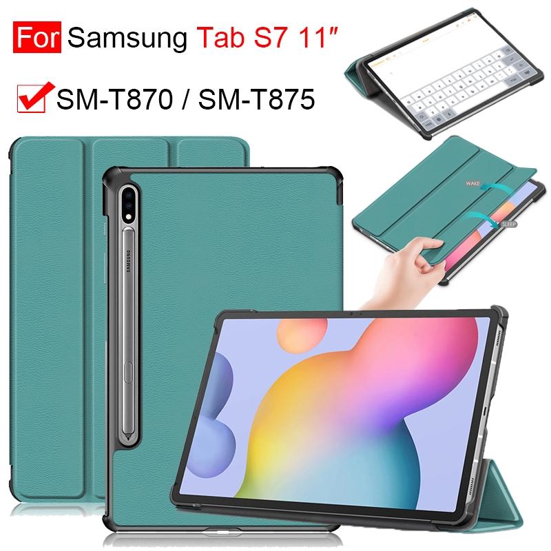 For Samsung TAB S7 11inch T870 T875 PU Leather Flip Stand Smart Case Cover