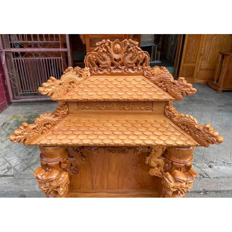 Bàn thờ thần tài ông địa 68 X 68 X 127CM, bàn thờ gỗ cao cấp , bàn thờ thần tài thổ địa