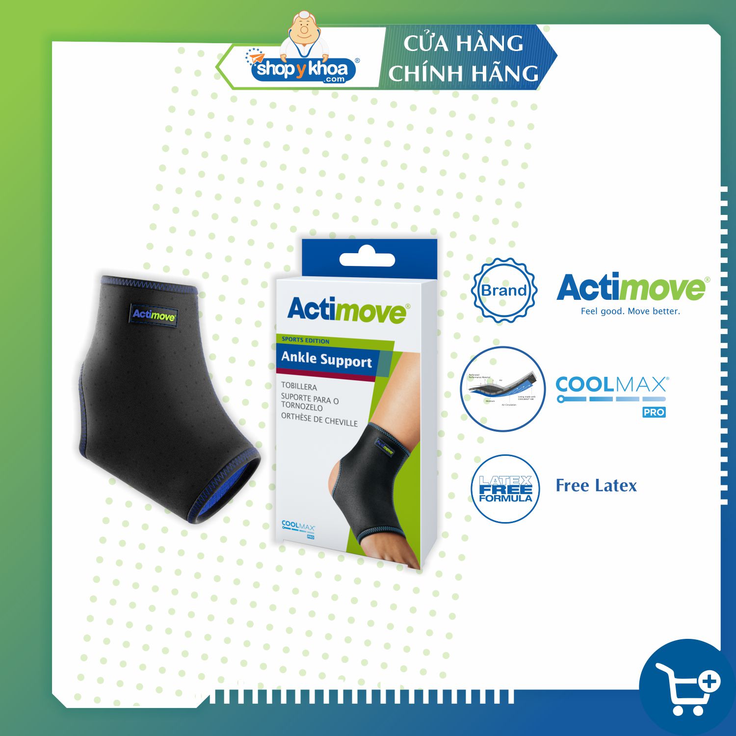Bó cổ chân thể thao, hở gót 75606-SPO Actimove Ankle Support