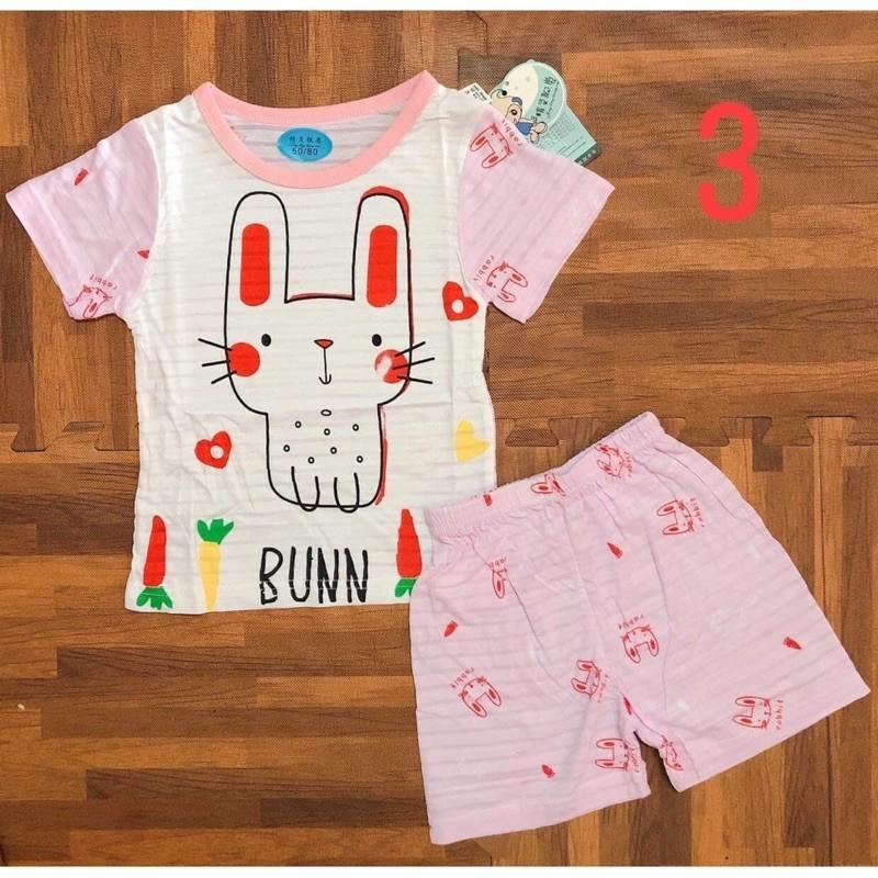 Bộ Cộc Tay Sợi Tre cho bé gái