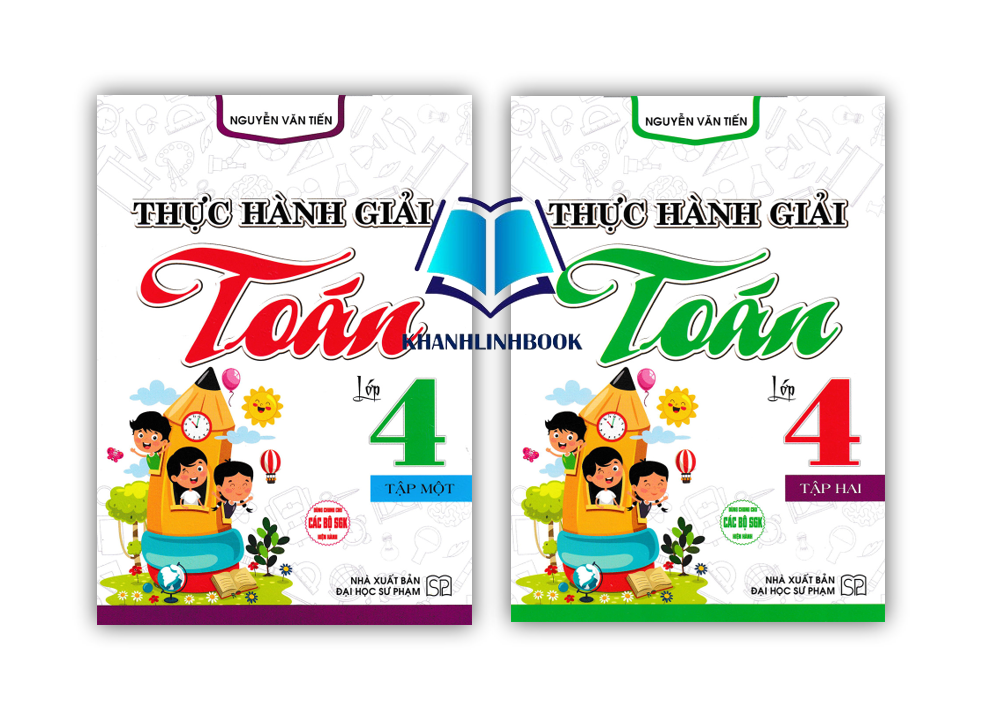 Sách - Combo Thực Hành Giải Toán Lớp 4 Tập 1 + 2