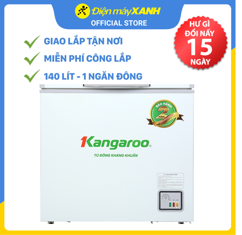 Tủ đông Kangaroo 140 lít KG 265NC1 - Hàng chính hãng (Giao toàn quốc)