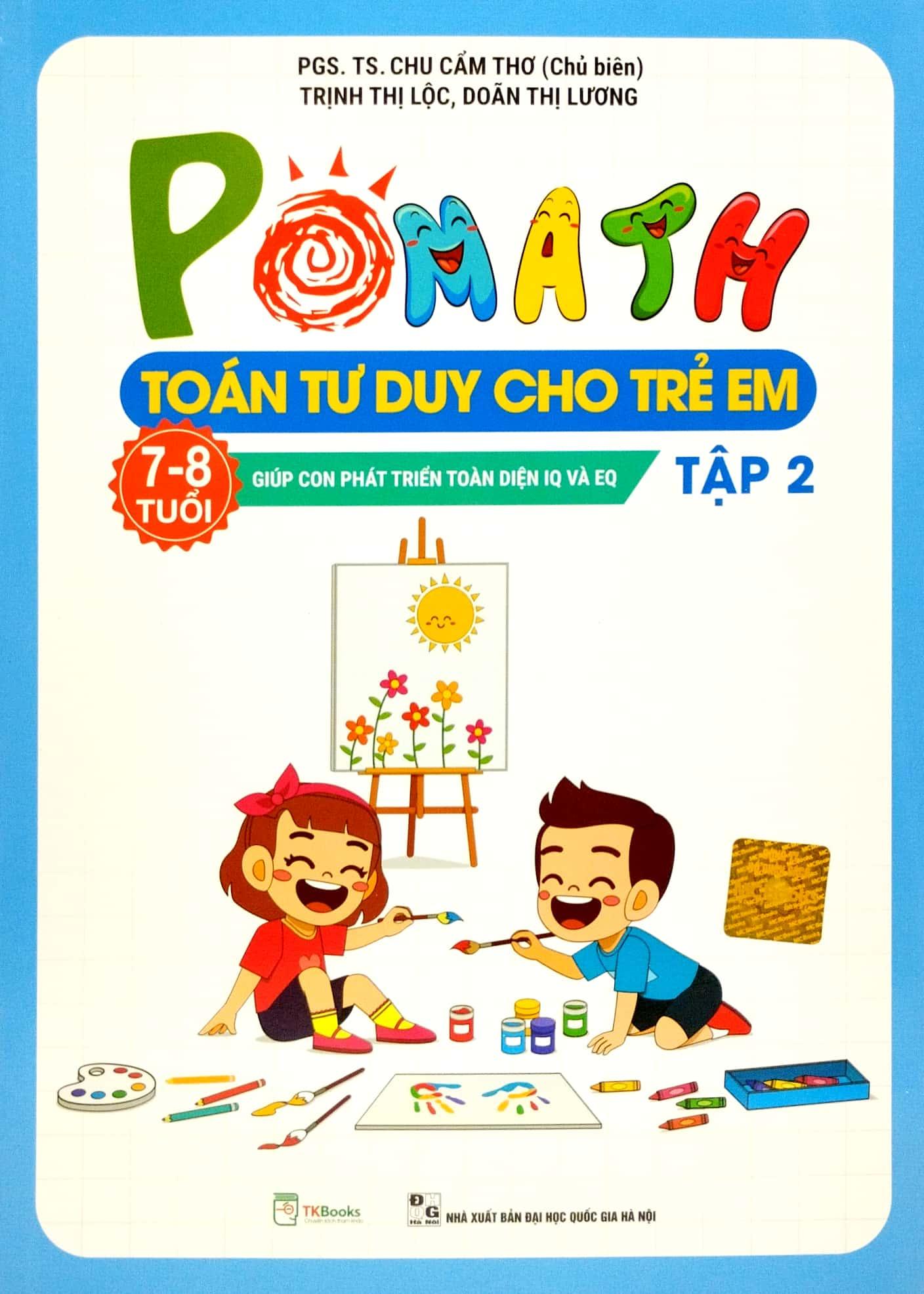 Bộ Pomath - Toán Tư Duy Cho Trẻ Em 7 - 8 Tuổi (Tập 1 + 2) (Bộ 2 Tập)