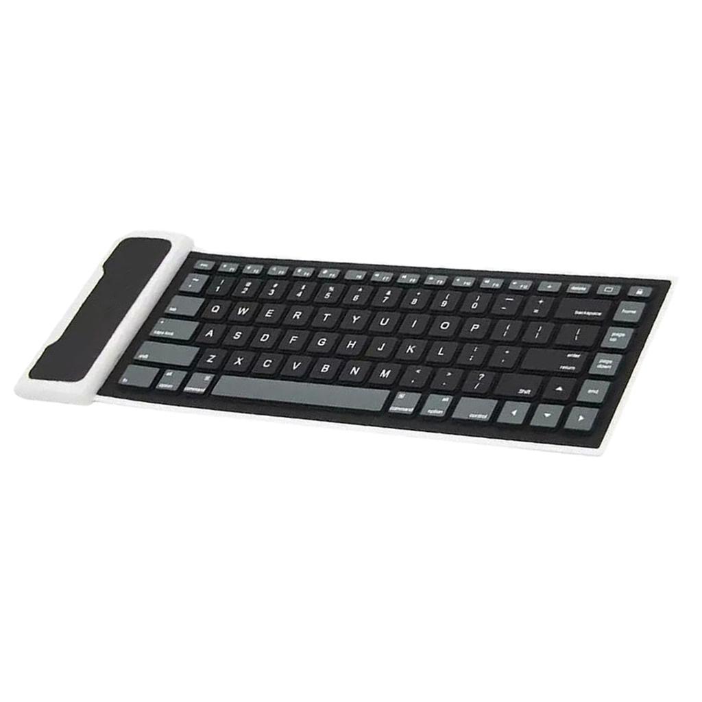 Waterproof Foldable Silicone Soft Mute 2.4G Wireless Keyboard for Laptops PC