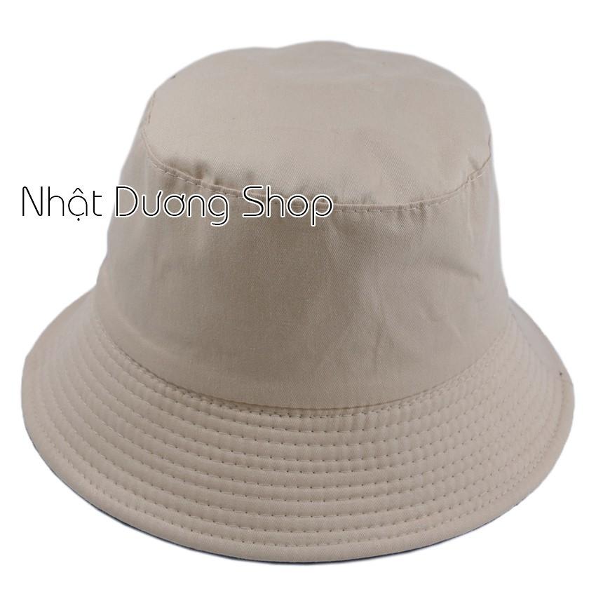 Nón tai bèo bucket trơn 2 mặt chất liệu Cotton thoáng mát thích hợp cho nam nữ