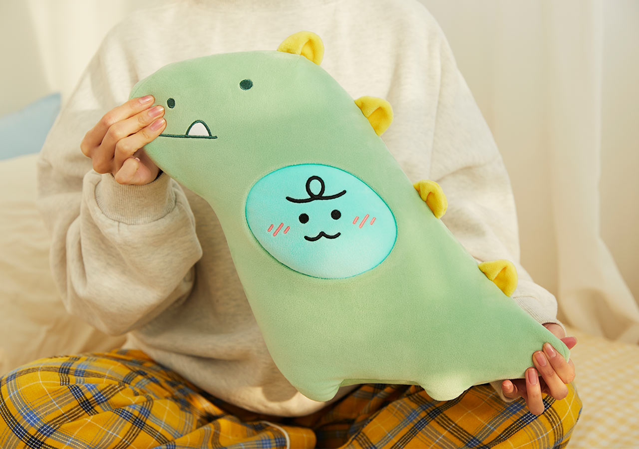 Gối Ôm Hình Khủng Long Jordy KAKAO FRIENDS Chính Hãng