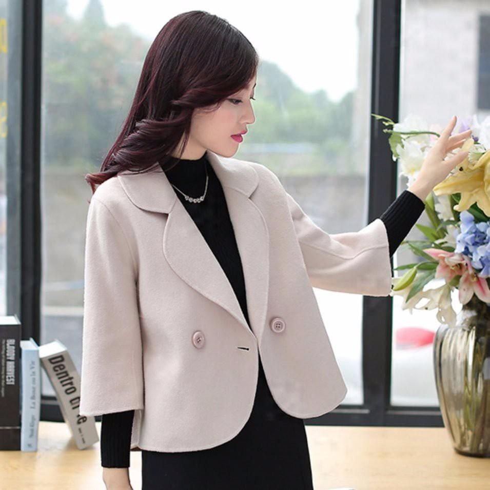Áo dạ nữ - kiểu dáng tay lỡ, trẻ trung, dễ mix đồ
