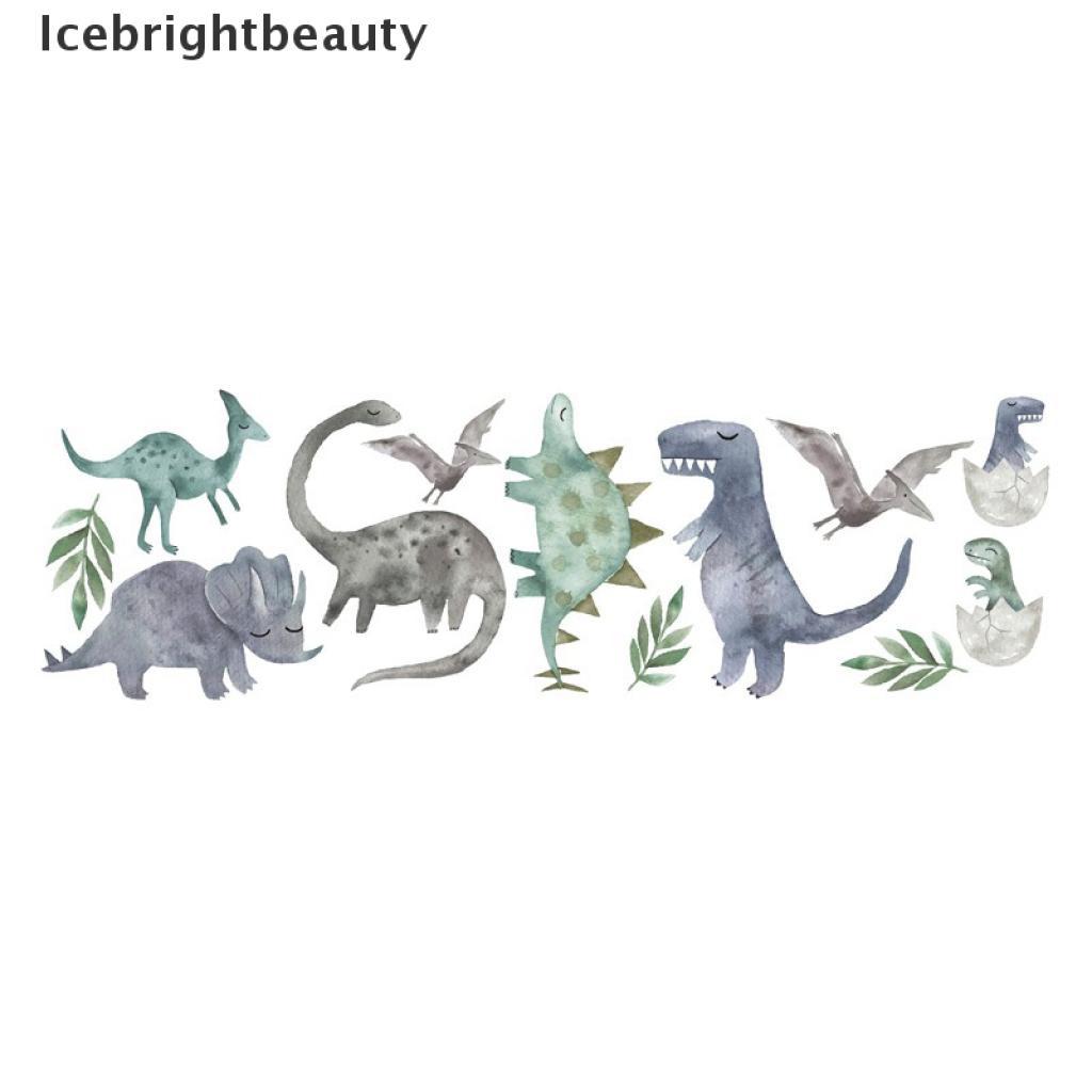 Icebrightbeauty 3d Dinosaur Wall stickers Cartoon Living Room Jurassic Period Animal Decal VN