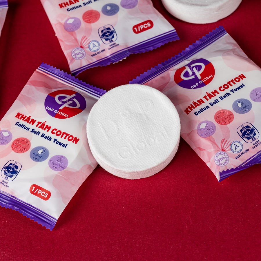 Khăn Tắm Nén Cotton Mềm Mại Và Thoáng, Mùi Hương Dễ Chịu