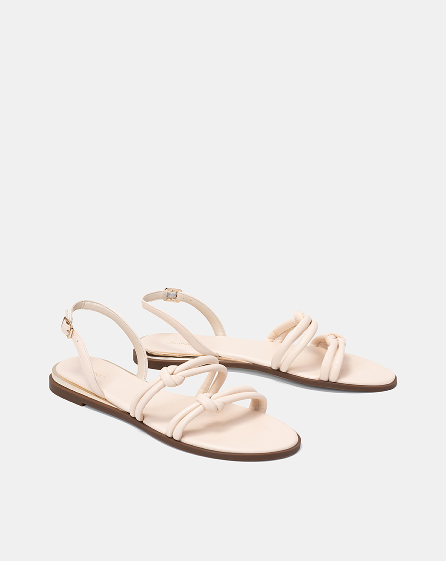 Giày Sandal Bệt Nữ 3cm Thời Trang JUNO Thắt Nút Trang Trí SD03061