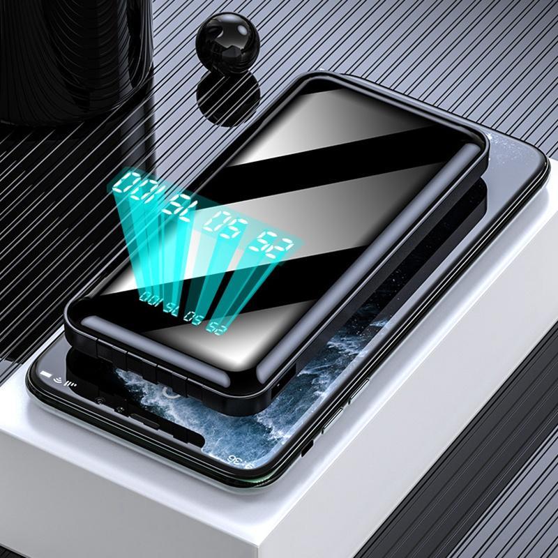 Pin Sạc Dự Phòng YM276S 20000mAh Siêu Nhẹ Có 4 Dây Cáp Sạc Tiện Dụng