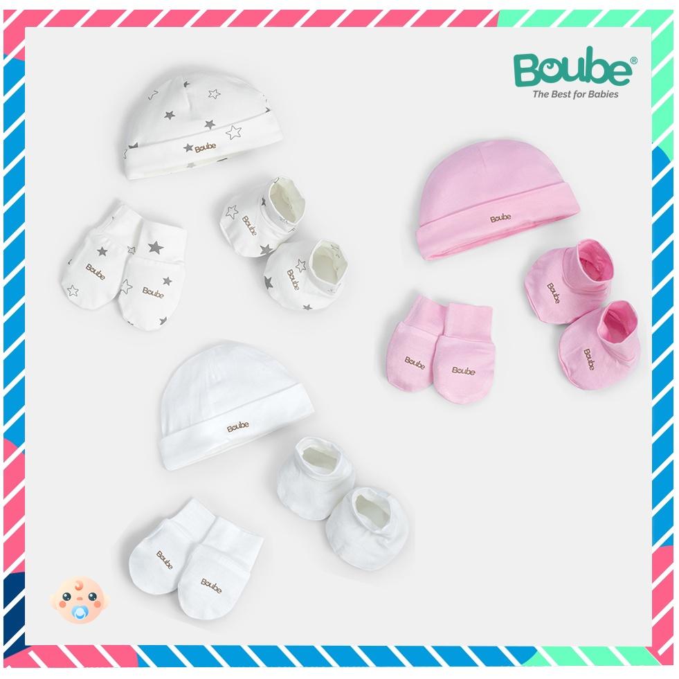 Combo quà tặng sơ sinh cho bé Boube - Chất liệu petit mềm mịn, thoáng mát - Size Newborn cho các bé dưới 6.5kg