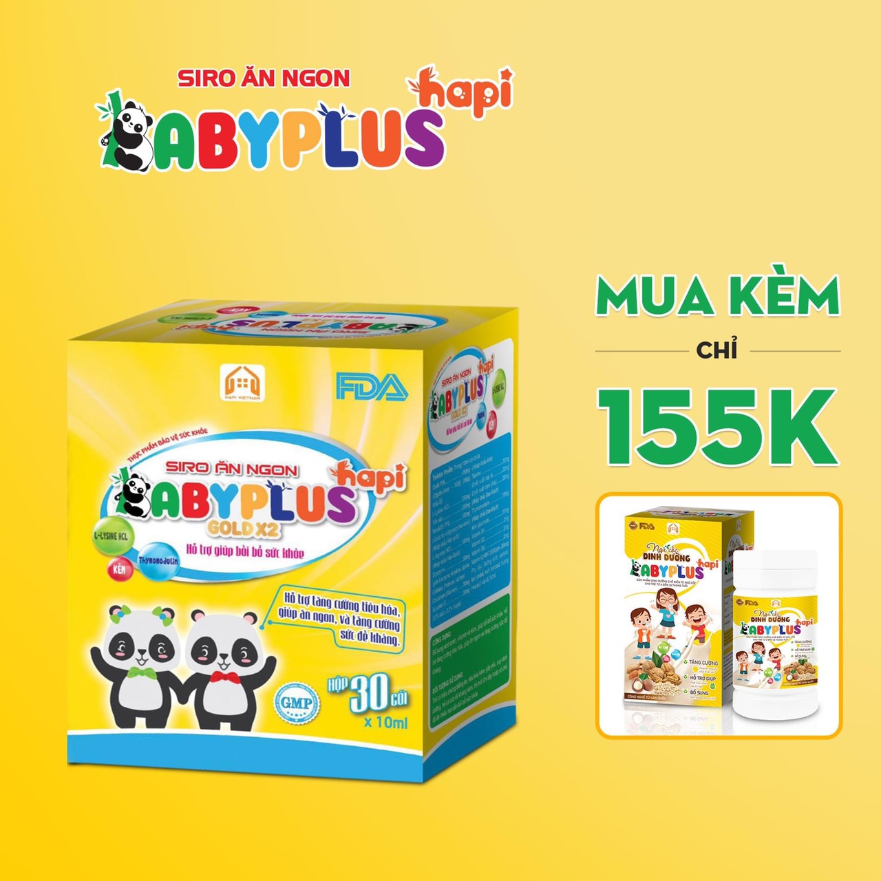 (COMBO 5 HỘP) SIRO ĂN NGỦ NGON BABYPLUS-GIÚP BÉ ĂN NGON NGỦ NGON CẢI THIỆN CÂN NẶNG-CẢI THIỆN TÁO BÓN-CẢI THIỆN GIẤC NGỦ