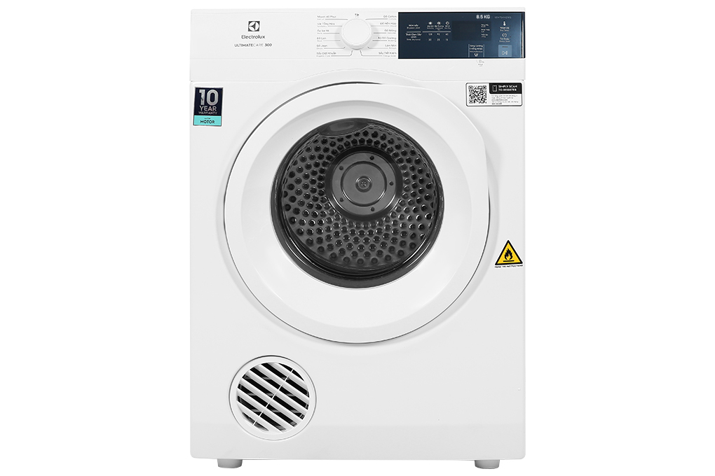 (Hàng Chính Hãng) Máy Sấy Thông Hơi Electrolux 8.5kg EDV854J3WB - Chỉ Giao HCM