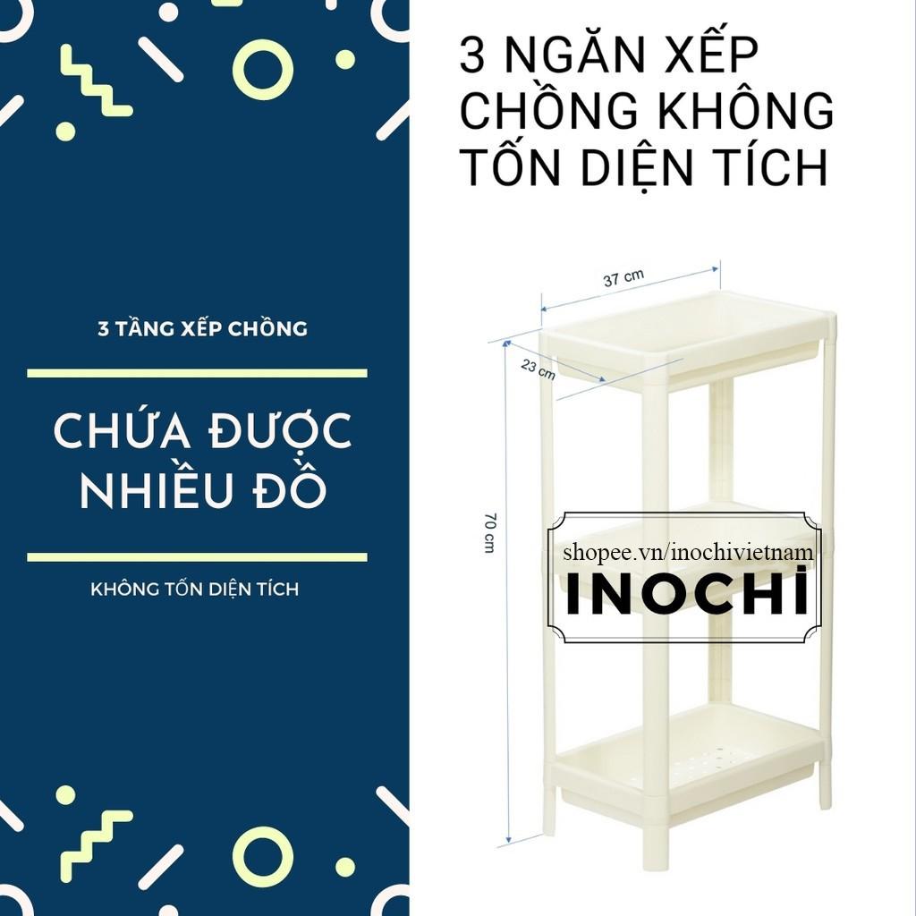 Kệ Đa Năng 3 Tầng Inochi Nhựa Dùng Để Đựng Gia Vị Nhà Bếp Đựng Đồ Thực Phẩm, Phòng ngủ