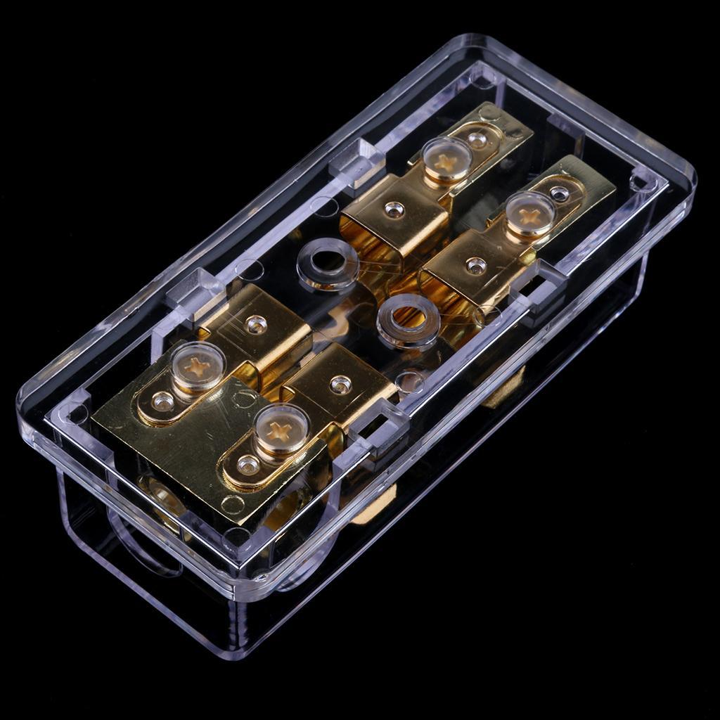 Durable 60A Car Audio Fuse Block Distribution Holder Gold FH-004Car