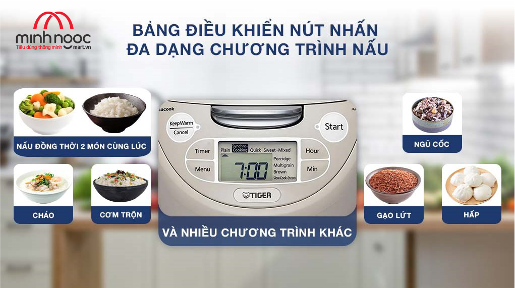 HÀNG CHÍNH HÃNG: Nồi cơm điện Tiger dung tích 1.8l JAX - S18W MADE IN JAPAN