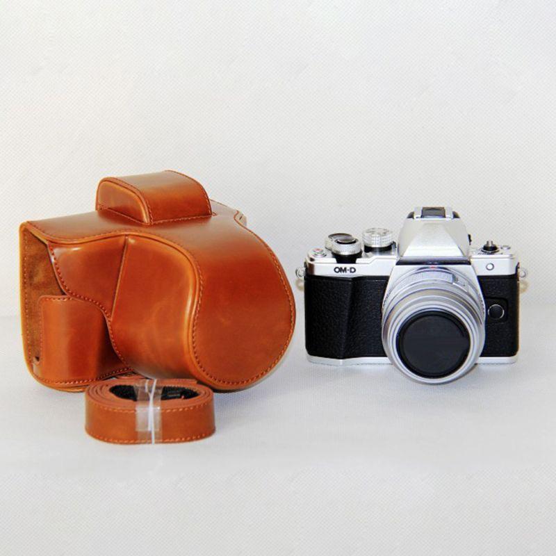 Túi Da Pu Đựng Máy Ảnh Olympus Em10 Mark Ii Kèm Dây Đeo Vai