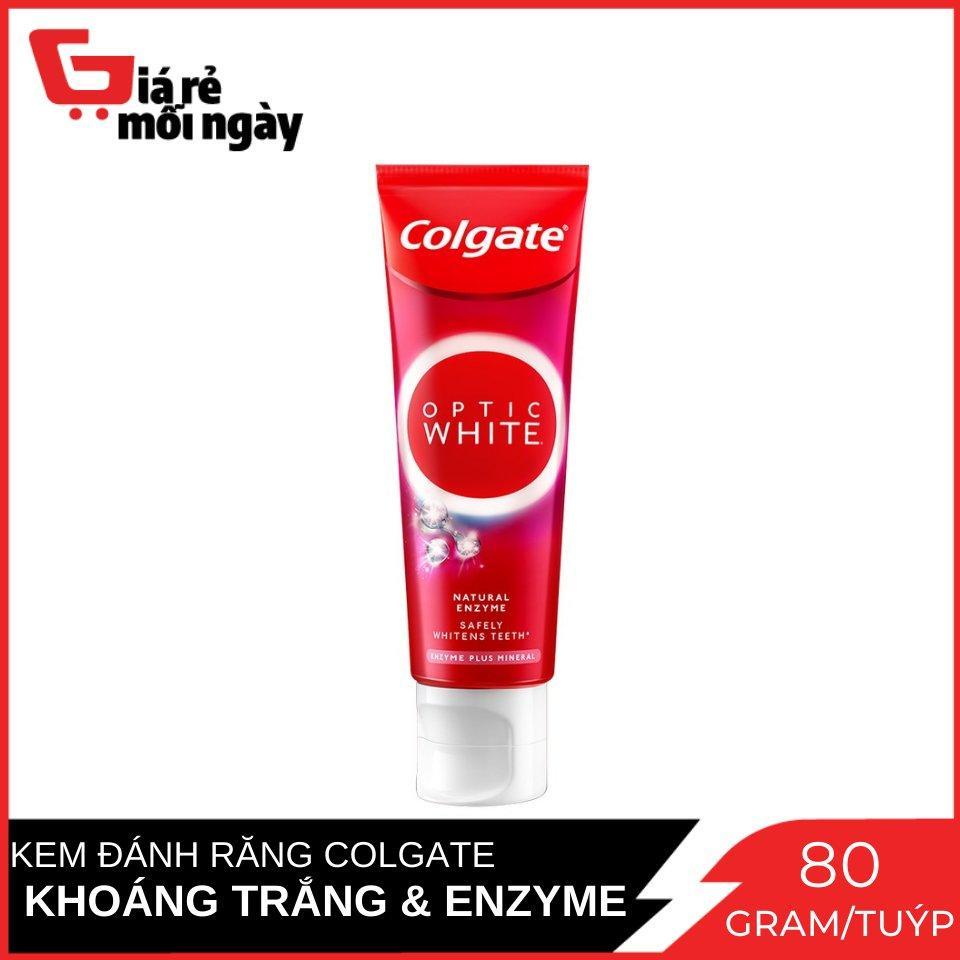 Kem Đánh Răng Colgate Optic White từ Enzyme Tự Nhiên Túyp 80g