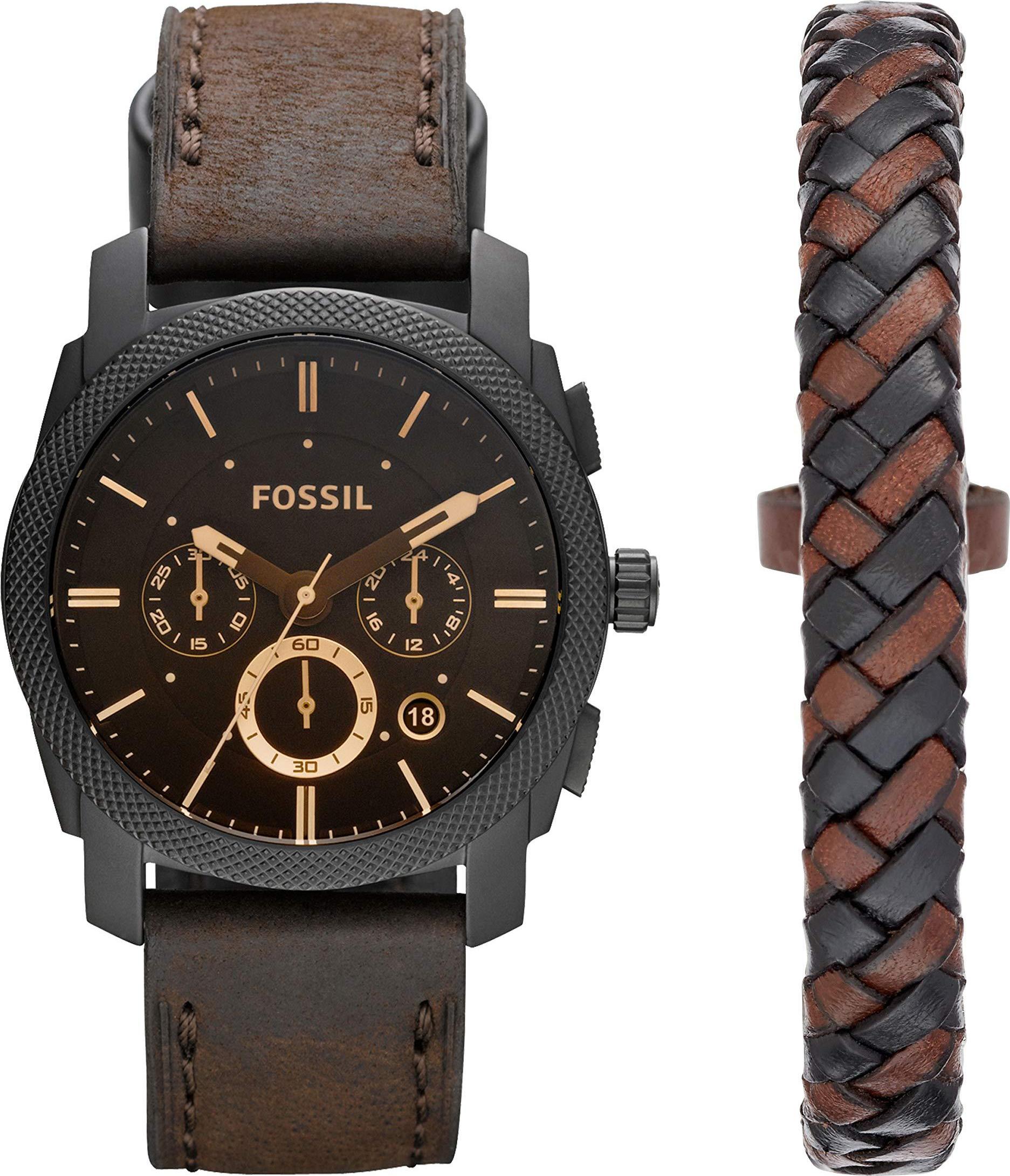 Set Đồng Hồ Cơ Và Vòng Đeo Tay Fossil Cho Nam