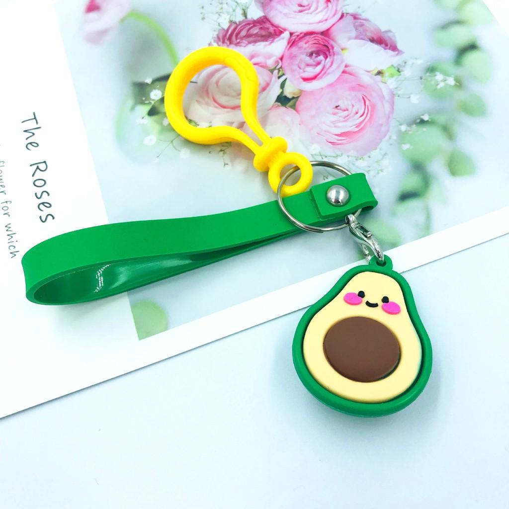 Móc khóa hình bơ dễ thương, móc khóa bơ-Móc khóa bơ mẫu 2-Móc khóa keychain dẻo quả bơ Tom House