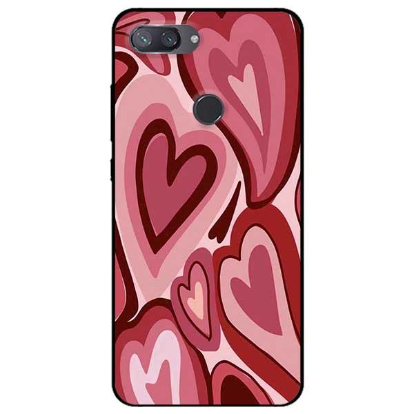 Ốp lưng dành cho Xiaomi Mi 8 Lite - Tim Viền Đỏ