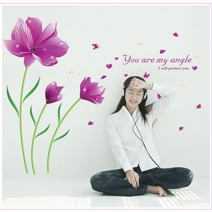 Decal dán tường Hoa cánh bướm AmyShop