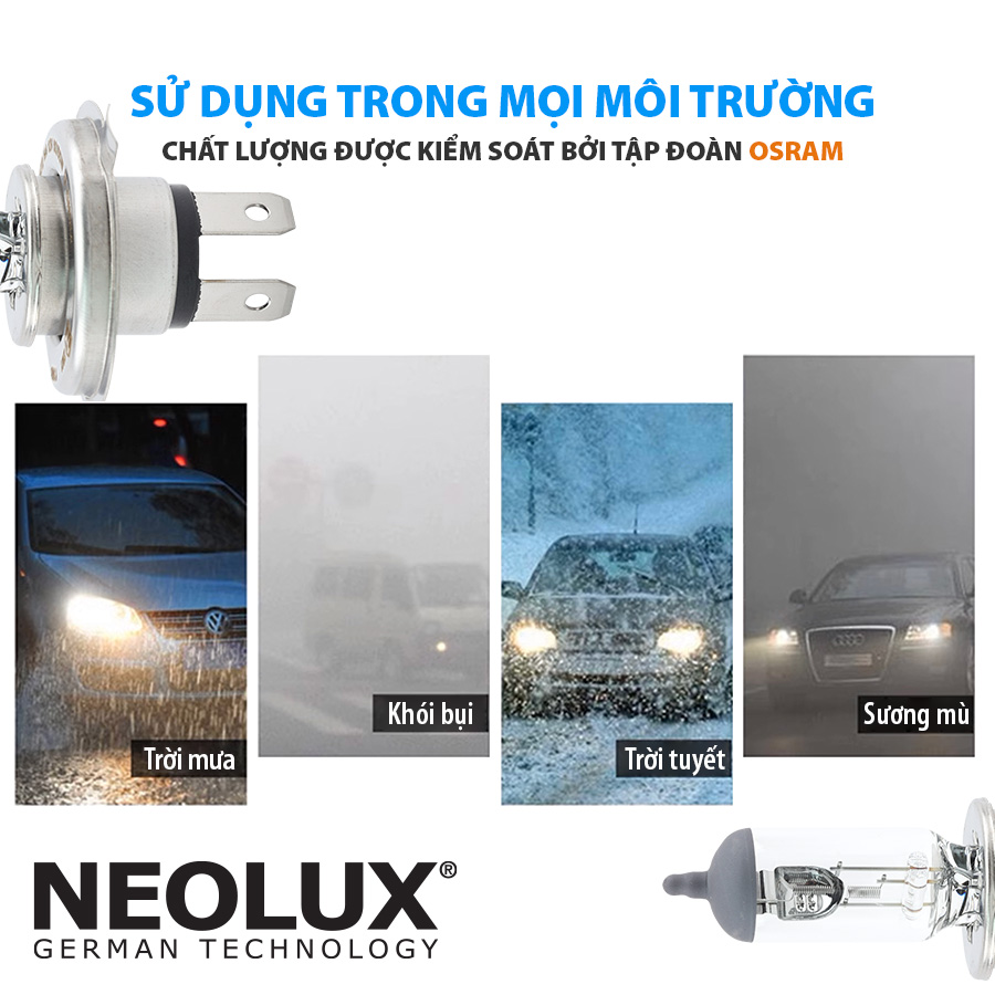 Combo 10 Bóng Đèn Sau 1 Tim OSRAM NEOLUX P21W N382 12V 21W (Chân Thẳng)