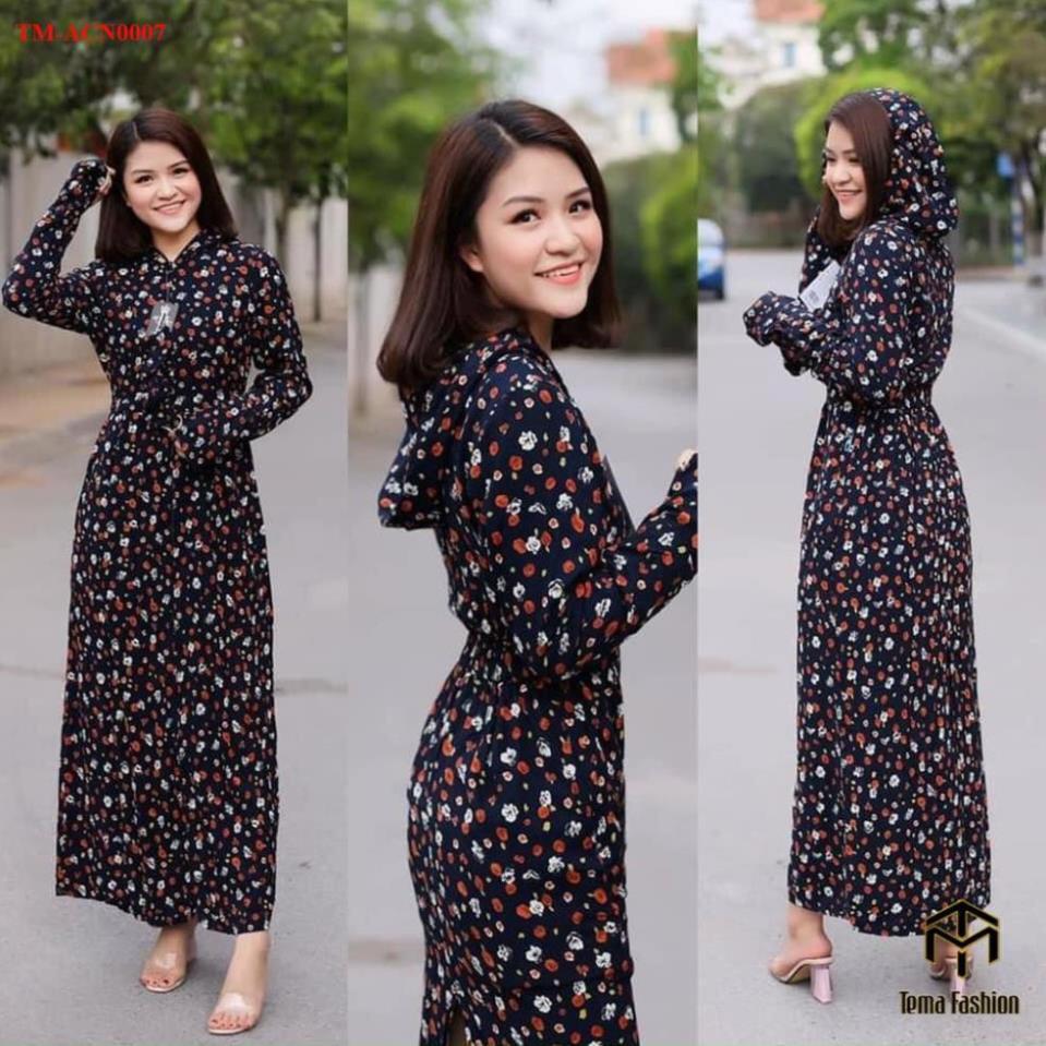 Áo chống nắng nữ toàn thân The Mei 1992 - Áo chống nắng hoa nhí chất cotton cao cấp thoáng khí siêu mát