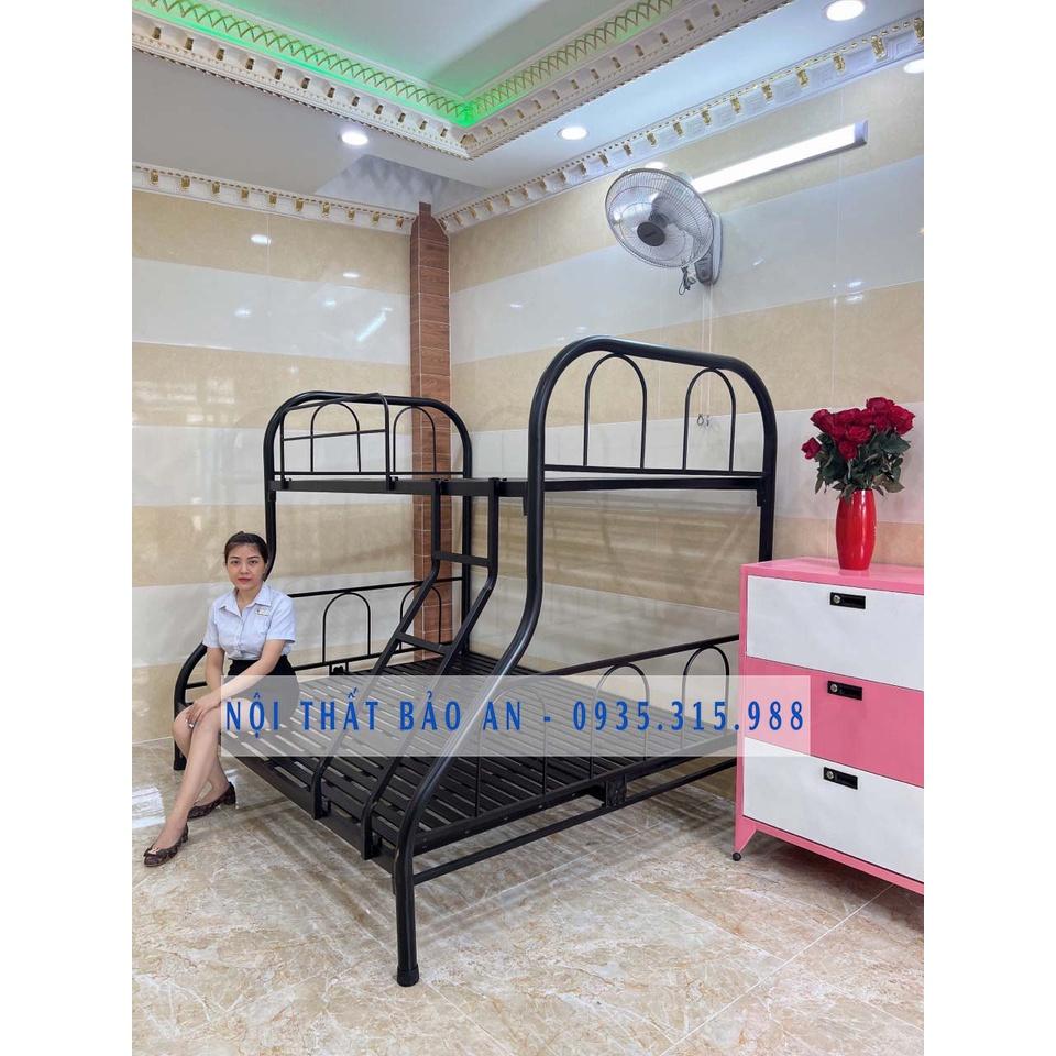 Giường sắt lệch tầng mẫu mới hiện đại - Nhiều kích thước