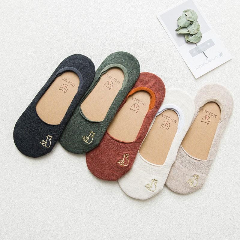 Tất Nữ Búp Bê Cao Cấp, Vớ Nữ mang giày lười, giày cao gót có đệm cao su chống trượt gót - NUCN-CC-01