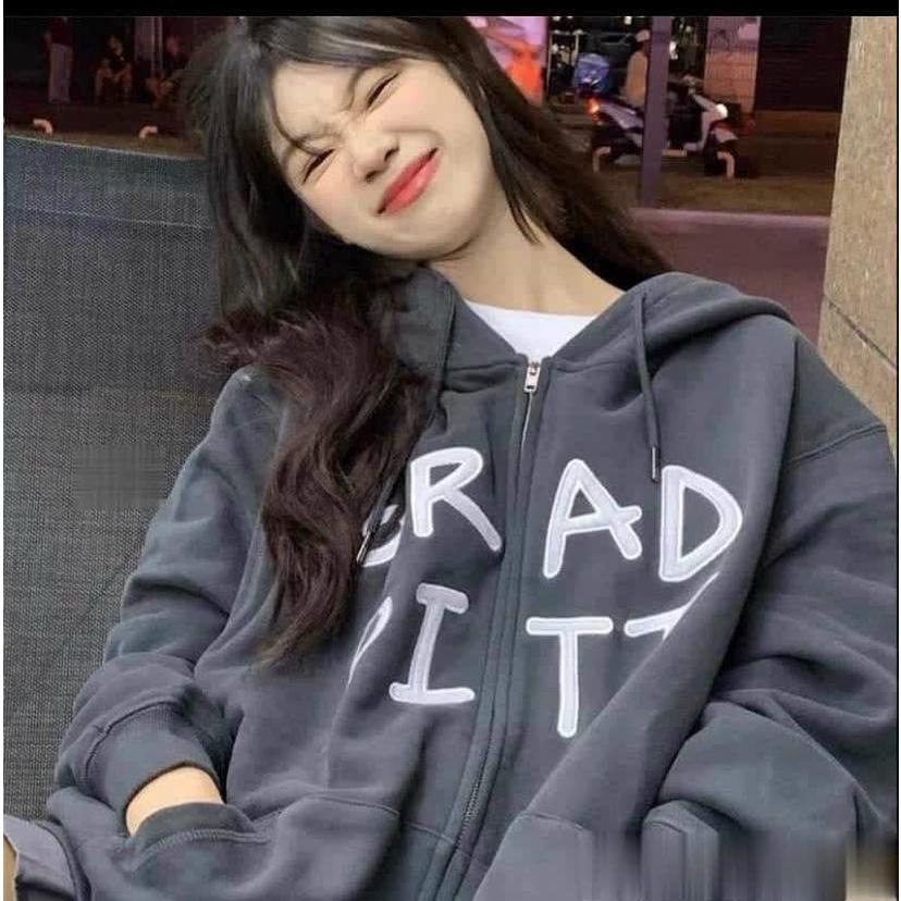 ÁO HOODIE NỮ IN CHỮ RABIT 2 MÀU XÁM NÂU CHẤT DÀY MỊN PHONG CÁCH MỚI KTP545
