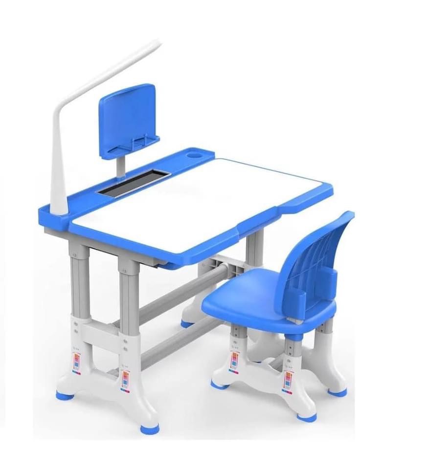 Bộ bàn học cho bé chống cận chống gù bàn học thông minh chỉnh được độ cao có giá đỡ sách và ngăn kéo SB05