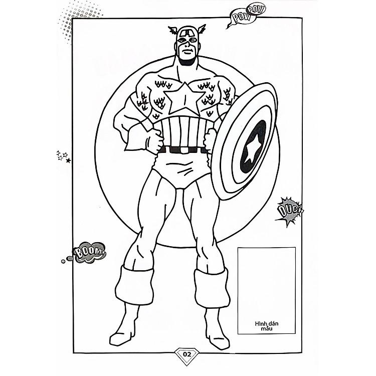Sách Dán hình và tô màu SUPERHERO SUPERMAN (Bìa Mềm)